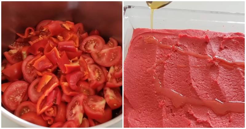 Необычный, полезный способ заготовки томатной пасты. Ничего не нужно уваривать и запекать