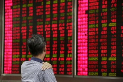 FILE PHOTO: An investor looks at an electronic board showing stock information at a brokerage house in Beijing, August 27, 2015. REUTERS/Jason Lee/File Photo