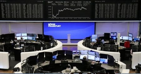 The German share price index DAX graph is pictured at the stock exchange in Frankfurt, Germany, November 2, 2020. REUTERS