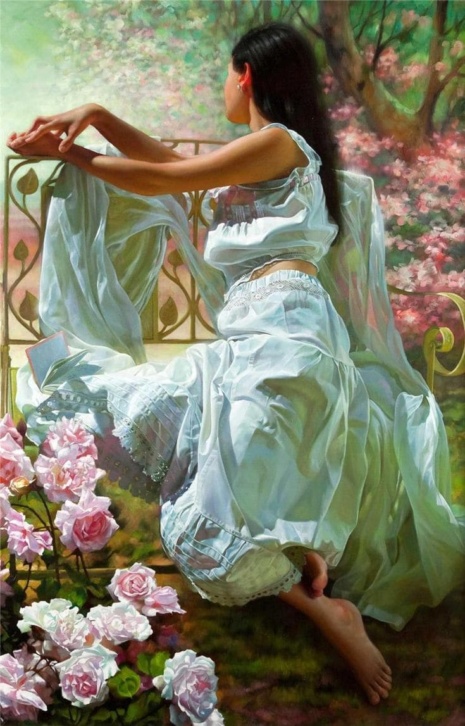 Художники Андрей Беличенко и Мария Бухтиярова. Девичий стан, шелками схваченный… 