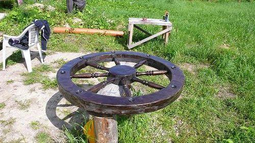 Люстра-колесо своими руками Люстра-колесо своими руками сделай сам