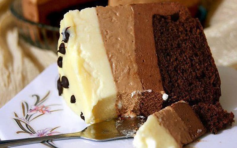 Торт Три шоколада. Молочный, горький и белый в одном десерте 2
