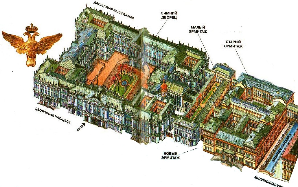 Петербург эрмитаж схема