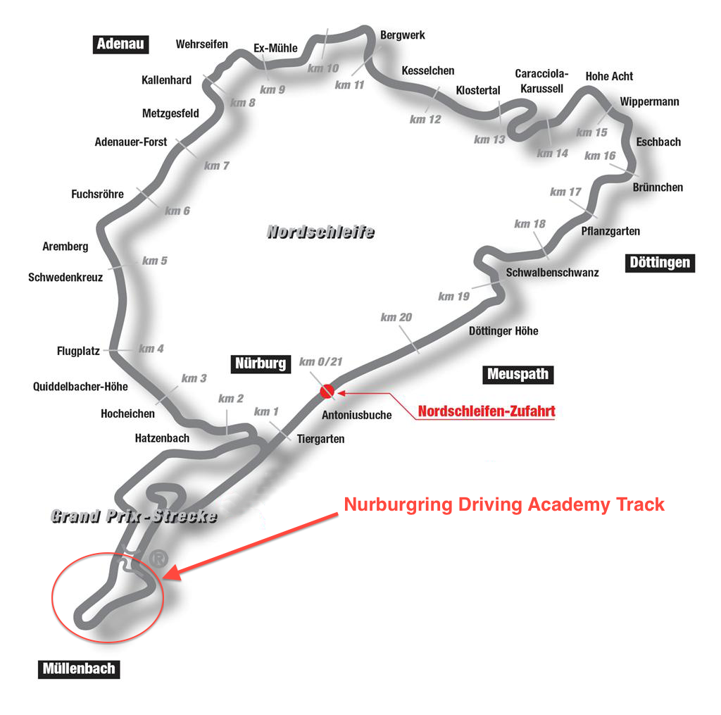 Трасса нюрбургринг карта