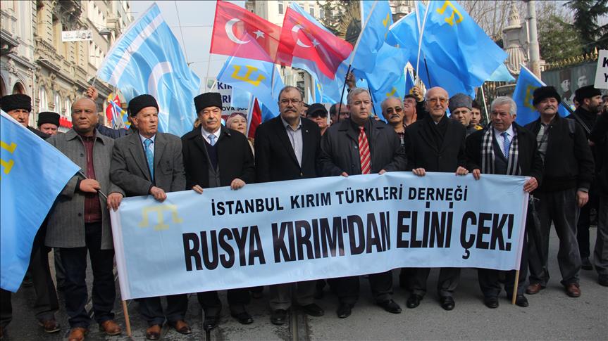 В Стамбуле состоялась акция протеста против аннексии Крыма