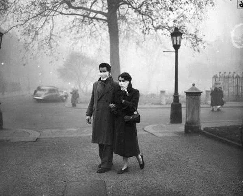 Яд, туман и тысячи погибших: фото Великого смога, превратившего Лондон в эталон нуара катастрофы,Лондон,происшествия,смог