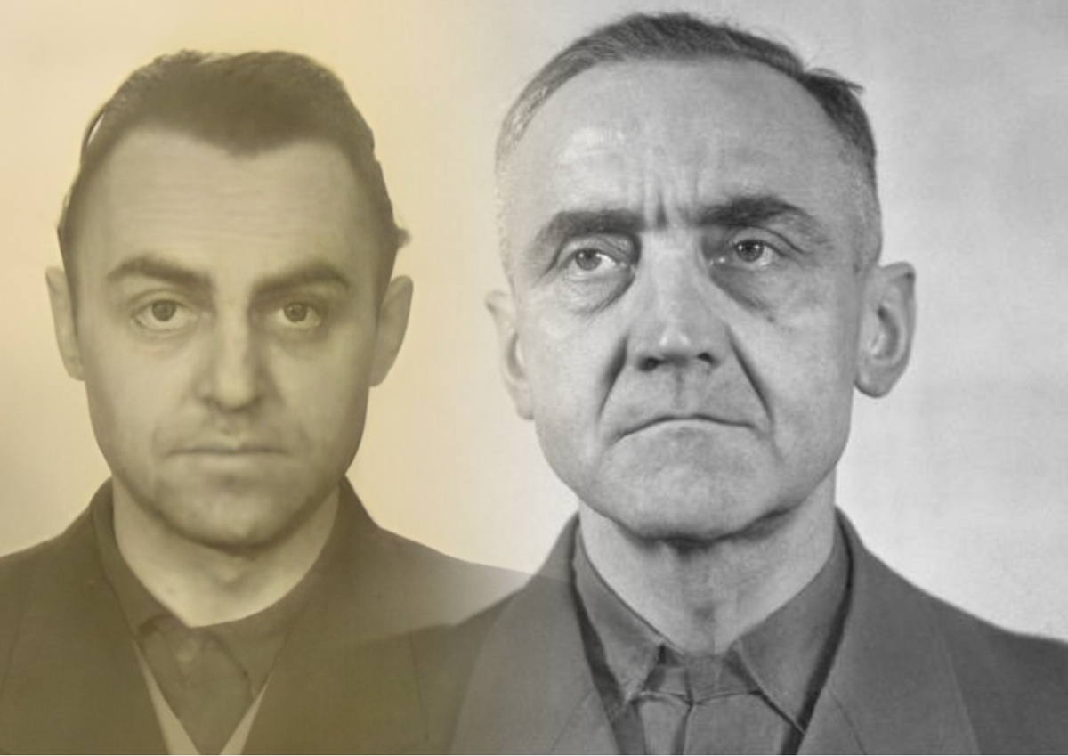 Альфред Науйокс и Готтлоб Бергер на тюремных фото после войны