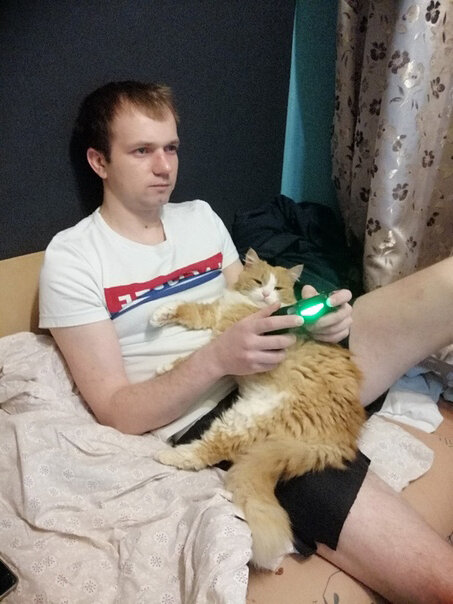 После потной катки успокою мурчанием)