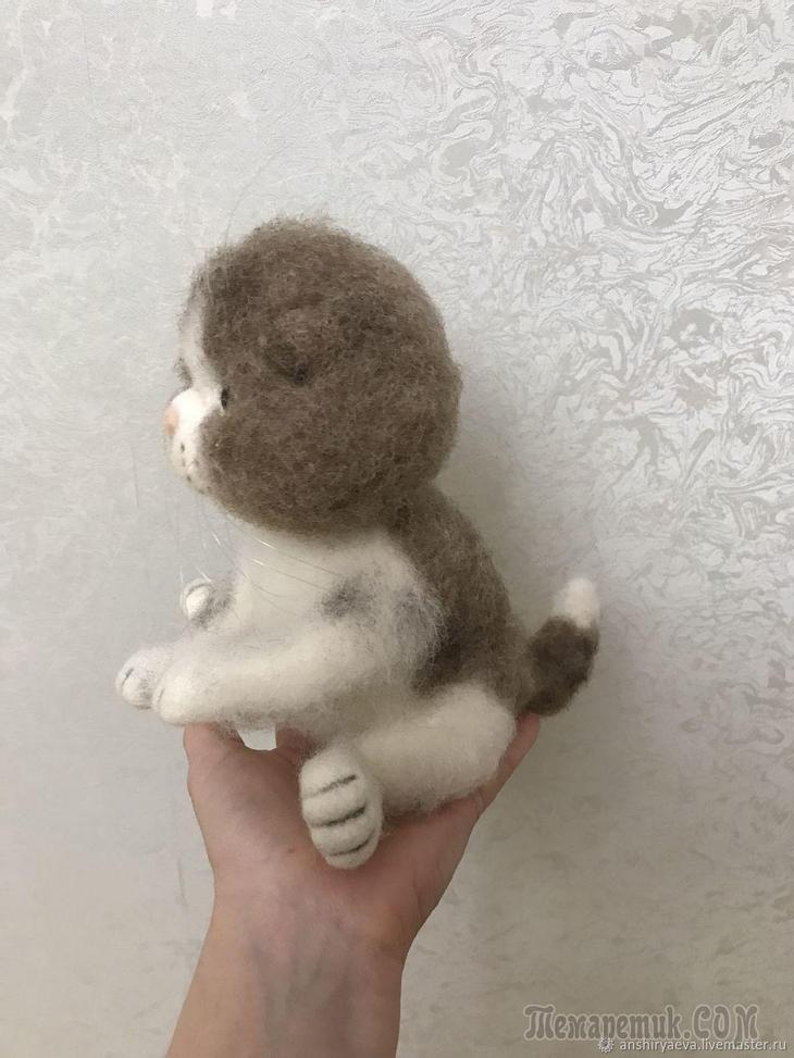 Котенок Листик игрушки,рукоделие,своими руками