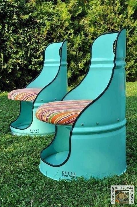 Мебель из самых обычных бочек. handmake,поделки для сада,поделки своими руками,разное