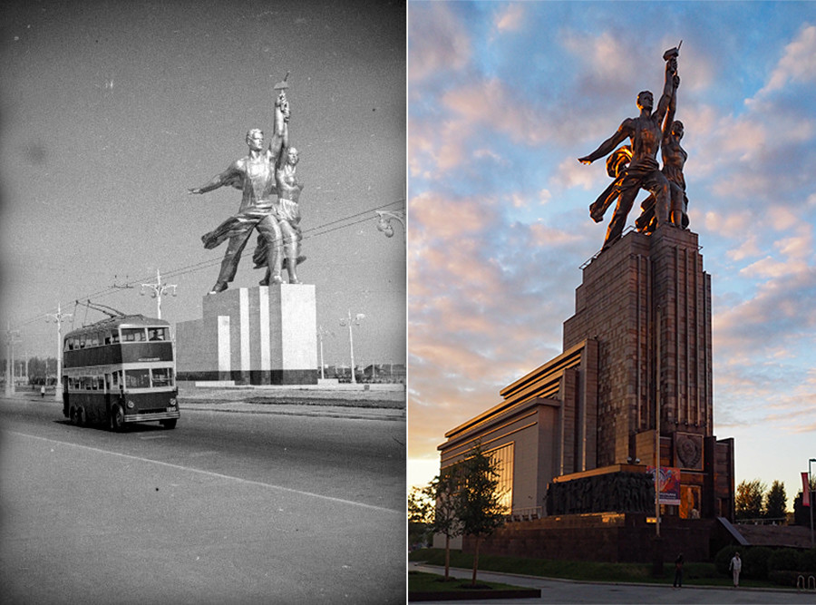 Статуя на вднх рабочий и колхозница