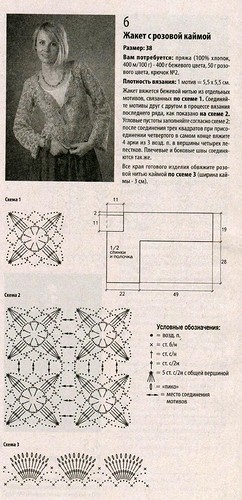 Жакет с розовой каймой