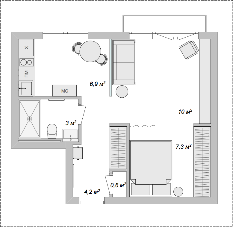 Студия недели: как сделали ремонт на 32 квадратах идеи для дома,интерьер и дизайн