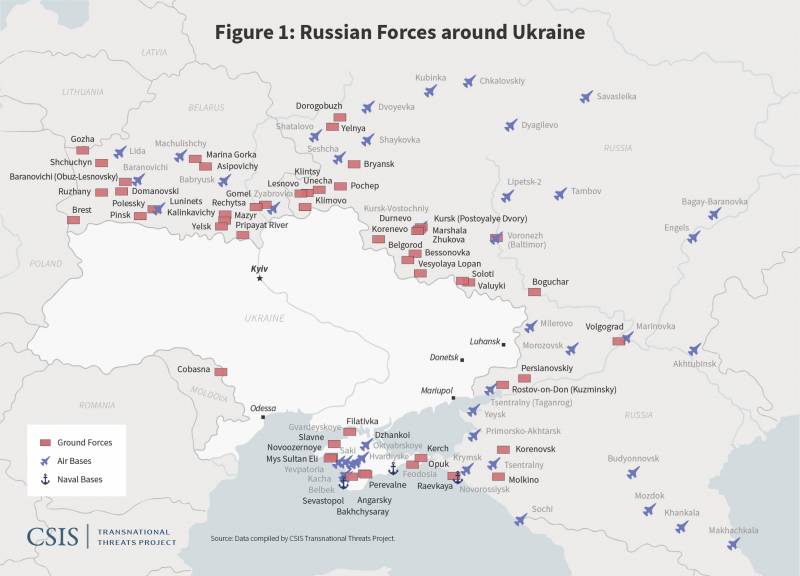 CSIS: Украина окружена почти 200-тысячной армией русских армии, общевойсковой, области, Украины, населенных, пунктах, также, части, военного, Крыму, Джанкой, далеко, вертолеты, российского, будет, присутствие, Российское, дивизии, подразделения, России