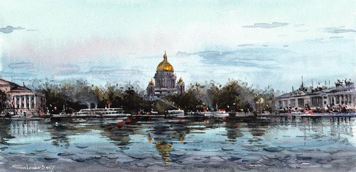 Акварельные пейзажи России в творчестве художника Николая Солодова
