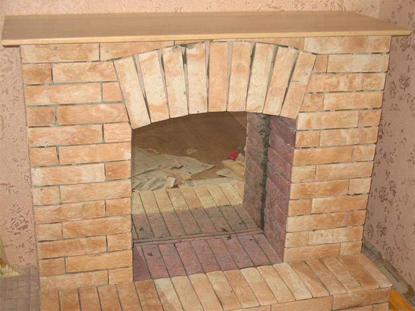 Чем отделать деревянный пол и стены вокруг камина?