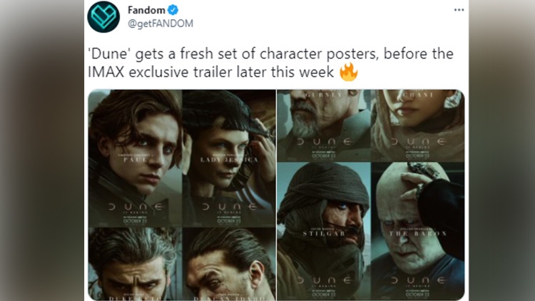 Опубликованы постеры с главными героями нового фильма «Дюна» Общество