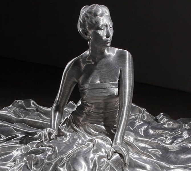 скульптура, алюминий, проволока