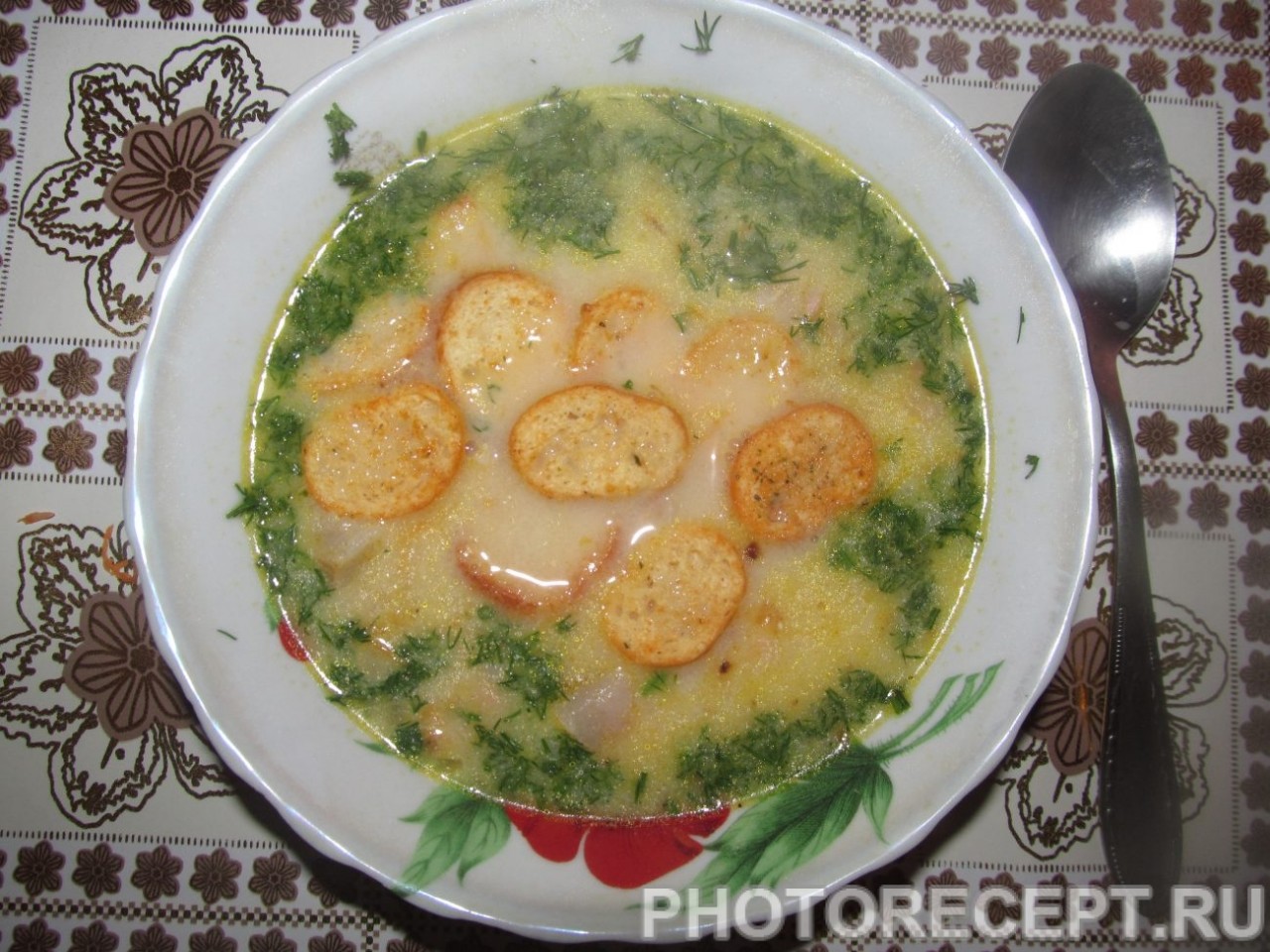 Сырный суп с беконом и брокколи