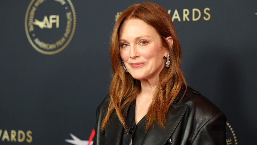 Julianne Moore arrives at the AFI Awards Luncheon at Four Seasons Hotel Los Angeles at Beverly Hills on January 12, 2024 in Los Angeles, California.