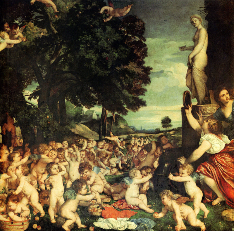 "Поклонение Венере" - картина Тициана, 1518-1519 гг., в Музее дель Прадо, Мадрид. 