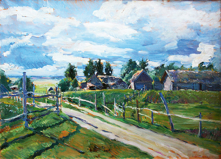 Сергей Виноградов. Монастырь. Весна идет. 1923. Холст, масло. Частное собрание.  2021 Hans Sierat, Courtesy of the Serge Rachmaninoff 