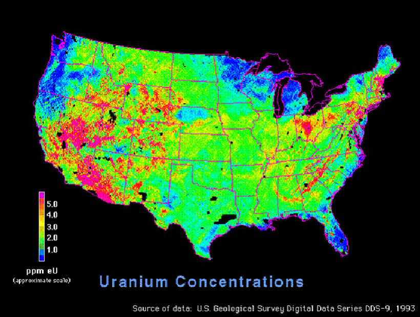 Uranium mining reserves USA
