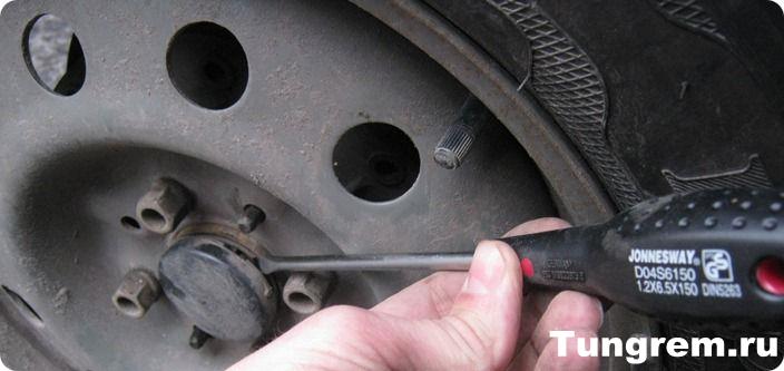 Снятие заднего барабана на LADA KALINA