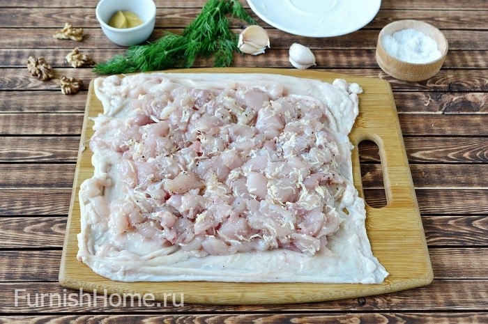 Рулет из курицы с грецкими орехами Рулет из курицы с грецкими орехами