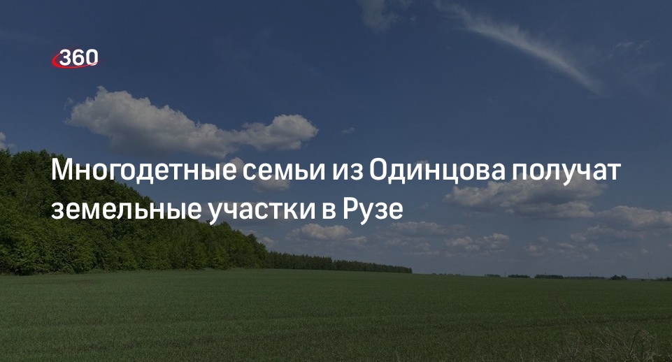 Многодетные семьи из Одинцова получат земельные участки в Рузе