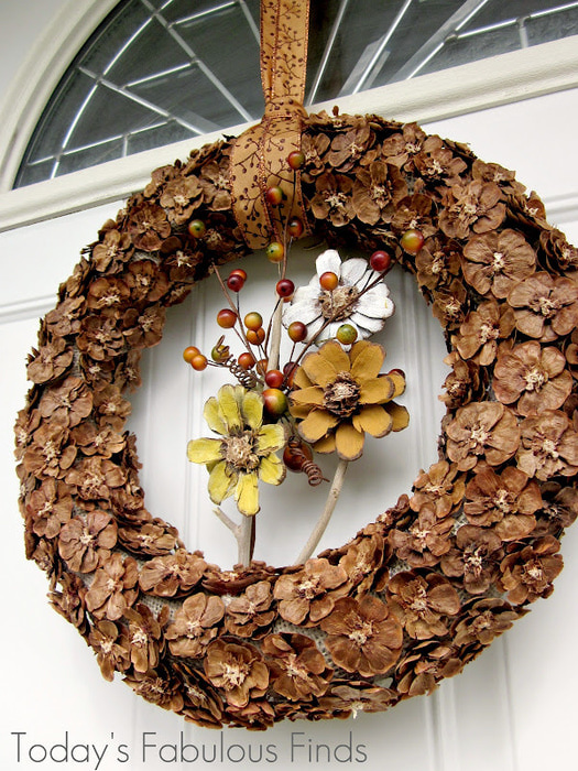 Fall Pine Cone Flower Wreath_5970b (525x700, 215Kb)