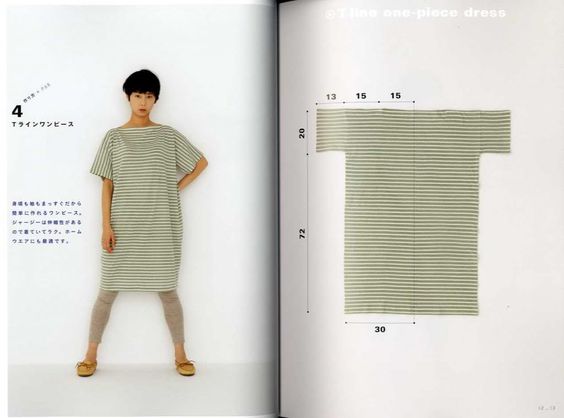 t-line one-piece dress Yoshiko Tsukiori's Straight Stitch Apron and Apron Dresses Japanese Craft Boo | eBay