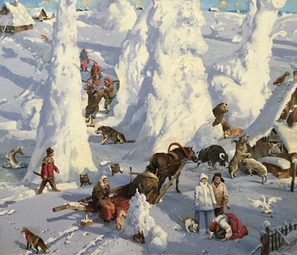 «Зимние сказки», холст, масло