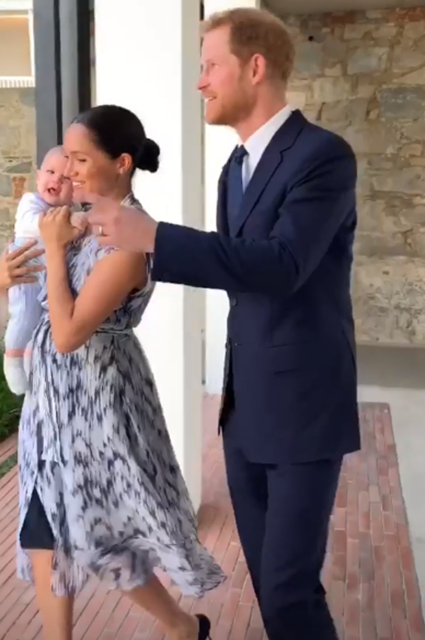 Меган Маркл и принц Гарри вместе с сыном Арчи встретились с архиепископом Кейптауна Монархии