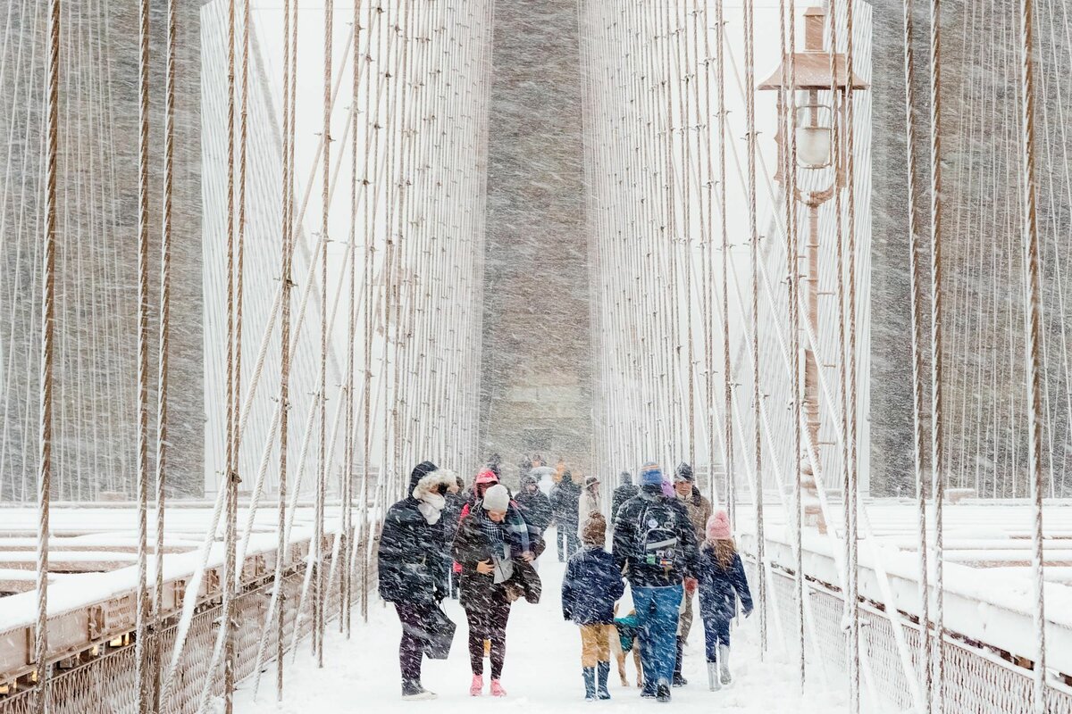 «Снежная буря», Манхэттен, Нью-Йорк зимой 2018 года. Фото: Рудольф Сулган.