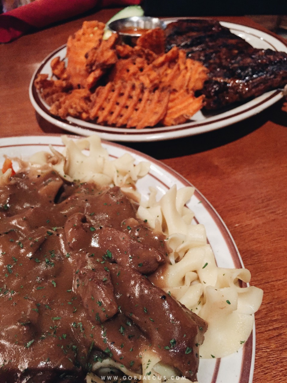  I know I said I haven't had beef in weeks, but I couldn't NOT have this  Beef Stroganoff ! YUM! 