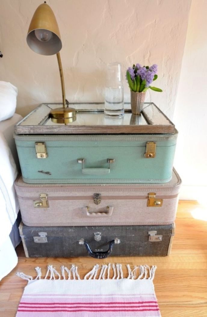 Новые идеи для использования старых чемоданов в интерьере