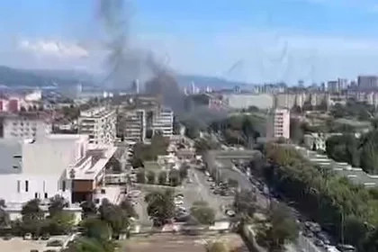 Появилось новое видео полыхающей многоэтажки в российском городе