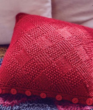 Связать подушку спицами
