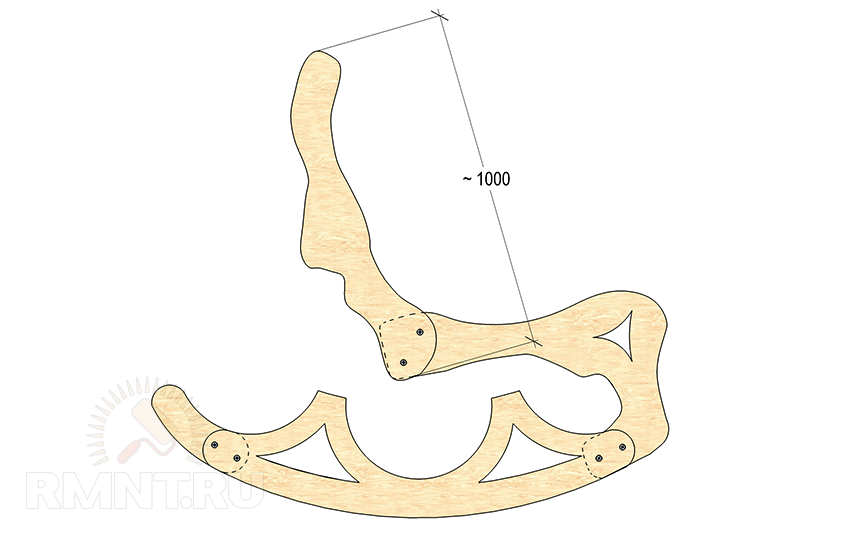 Кресло качалка из фанеры чертежи. Лекало кресла качалки модель 77(качалка 