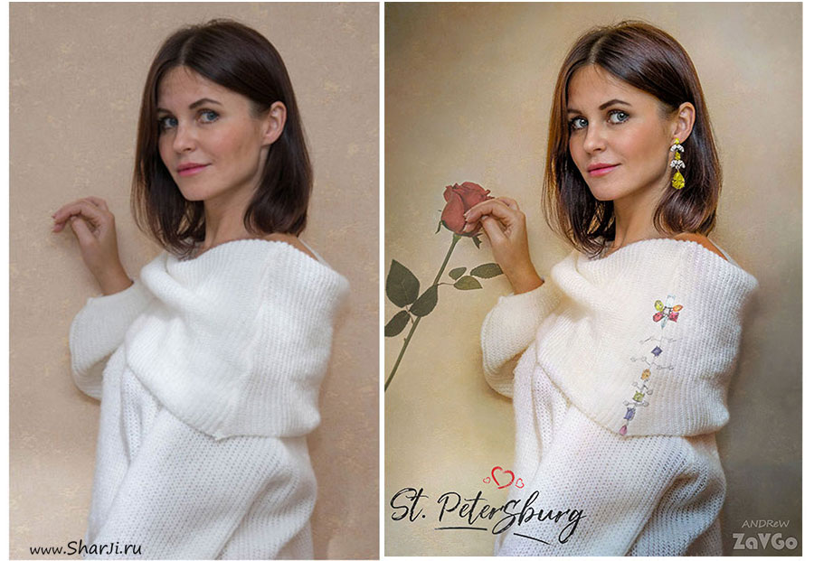 Ретушь до и после