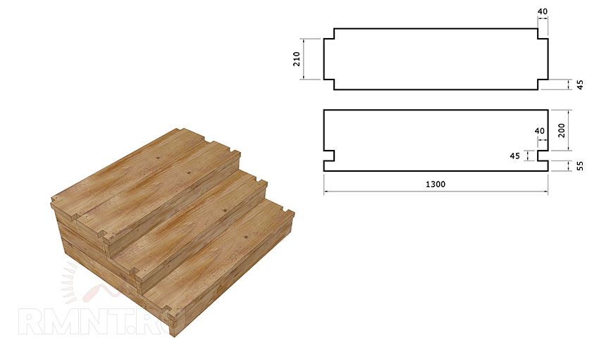 Сделать ступеньки для крыльца своими руками из дерева чертежи и размеры