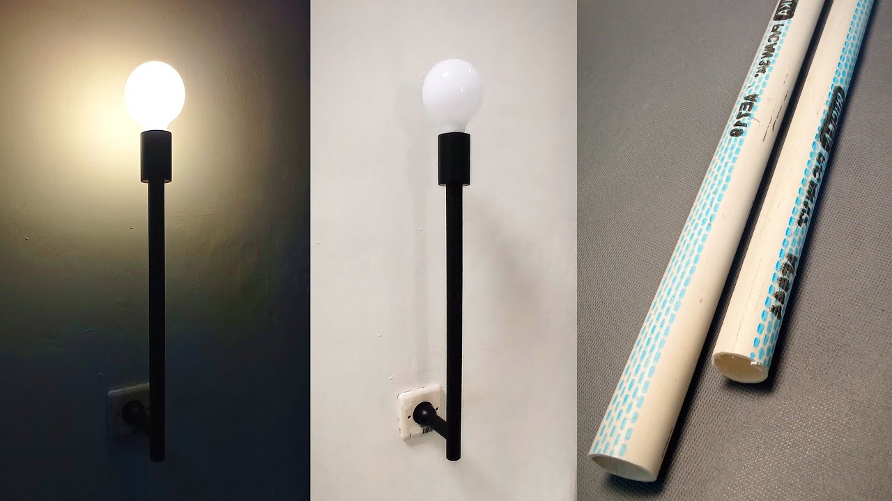 How to Make Simple Home Decorative Wall Lights from PVC Pipe
