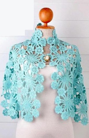 Шаль из мотивов крючком