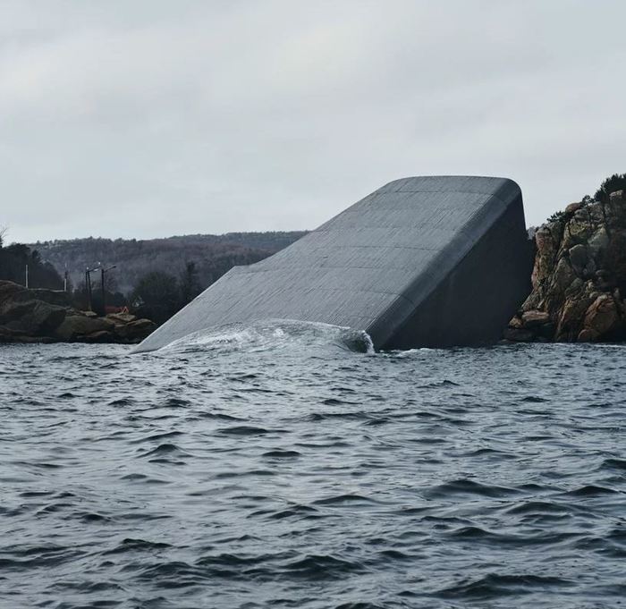 Подводный ресторан в Норвегии. Норвегия, Архитектура, Современная архитектура, Длиннопост, Отель, Под водой