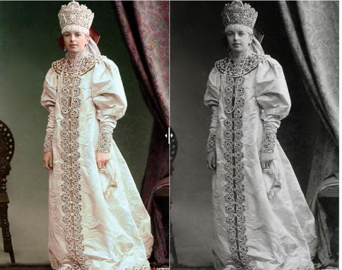 Грандиозный бал-маскарад в доме Романовых: раритетные снимки 1903 года - в цвете