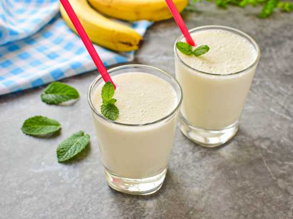 Коктейль с бананом и мороженым (без молока), рецепт с фото