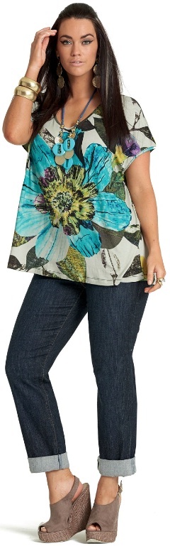 TOURIST BOTANICAL TOP - Tops - My Size, Plus Sized Women’s Fashion & Clothing