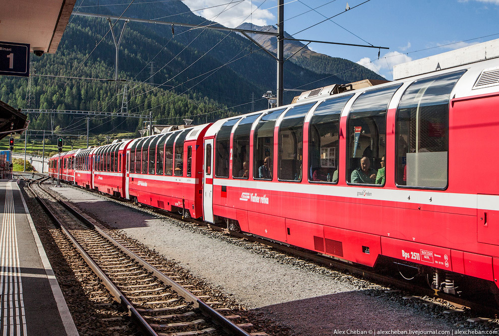 Красивейшие железные дороги Швейцарии поезда