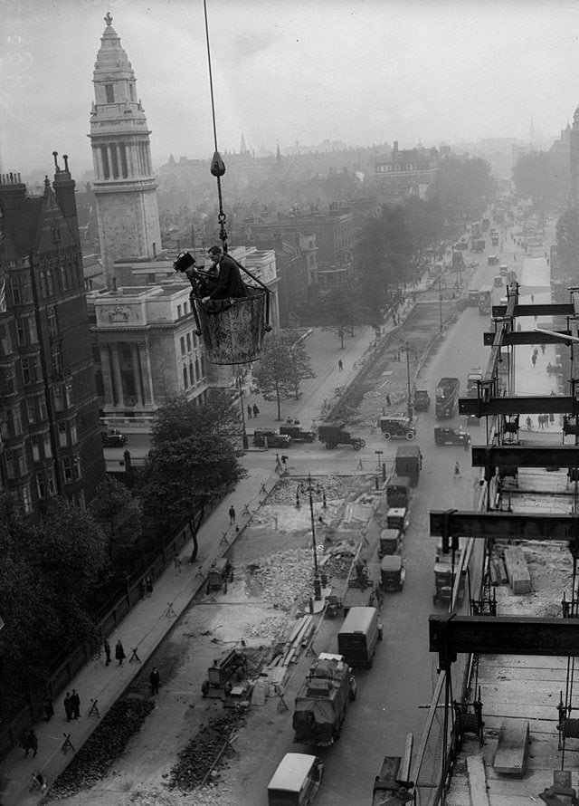 12. Оператор на Бейкер-стрит в Лондоне, 1930 в мире, высота, кадр, красота, люди, фото